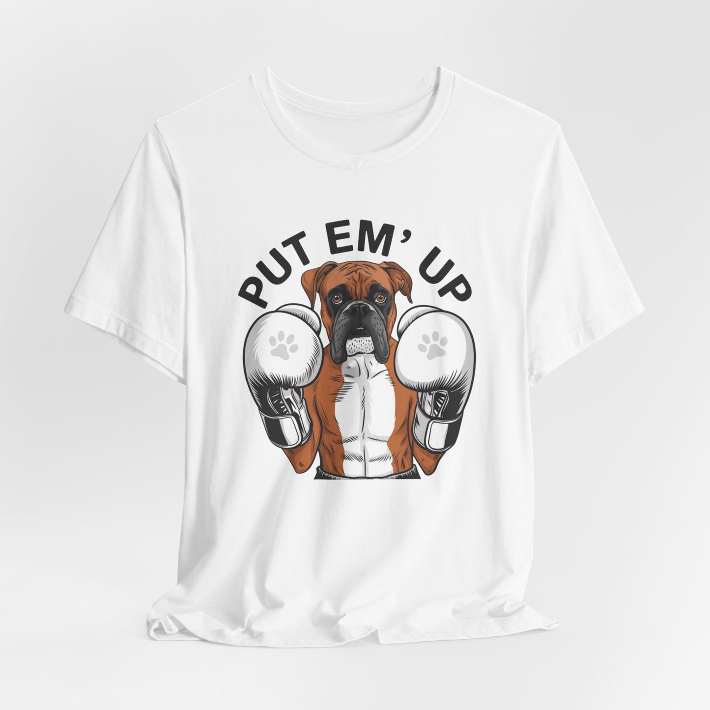 Boxer Dog Wearing Boxing Gloves, Boxer Mom Tee, Dog Lover, Boxer Shirt, Dog Mom Gift, Boxer Dog Boxing Unisex Tee