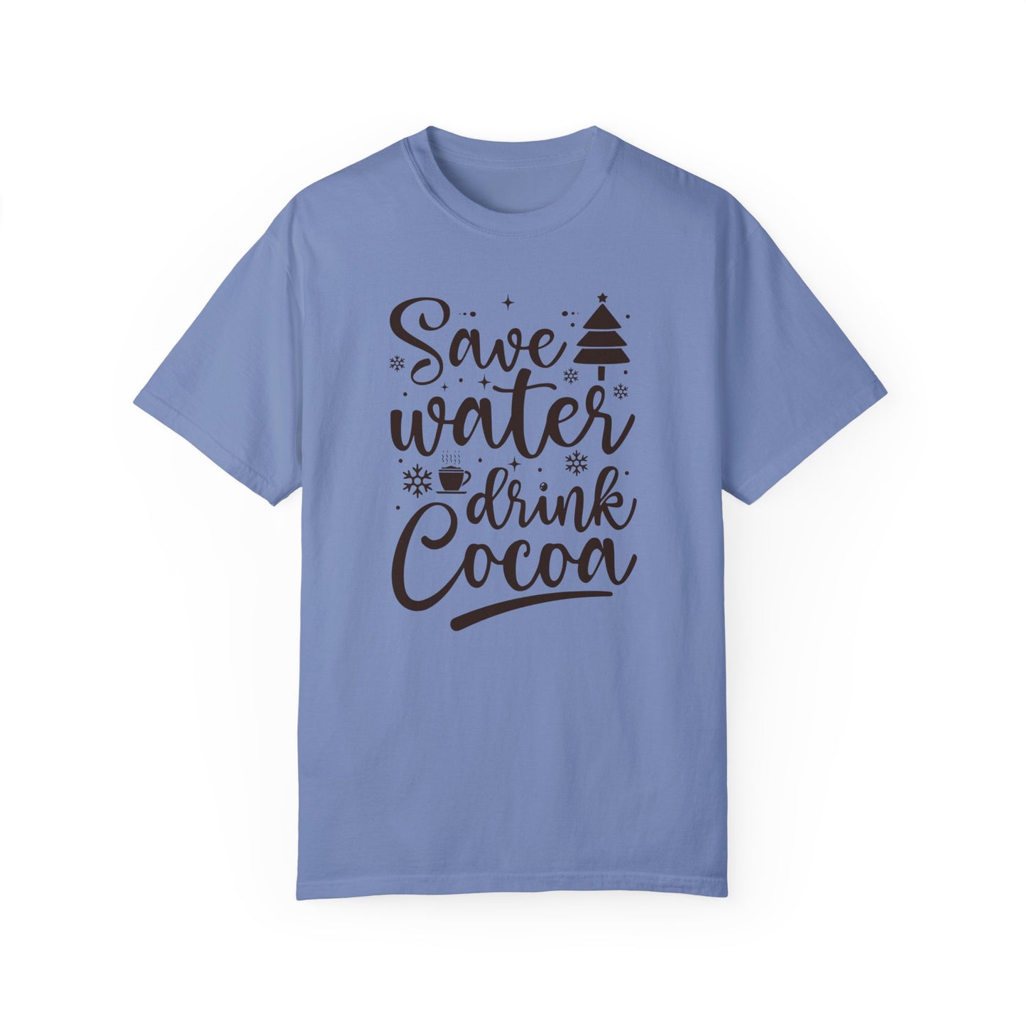 Save Water Drink Cocoa Shirt, Woman Snowflake Shirt, Christmas Gift Shirt, Merry Christmas Tee, Xmas Party Shirts, Cocoa Shirt, Holiday Gift