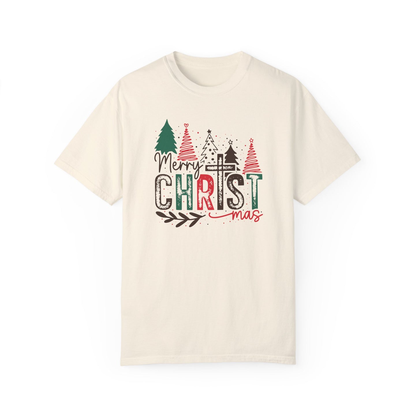 Merry Christmas Shirt, Christmas Cross Shirt, Women's Merry Shirt, Religious Holiday Shirt, Christmas Tree Shirt, Winter Shirt, Gift for Her
