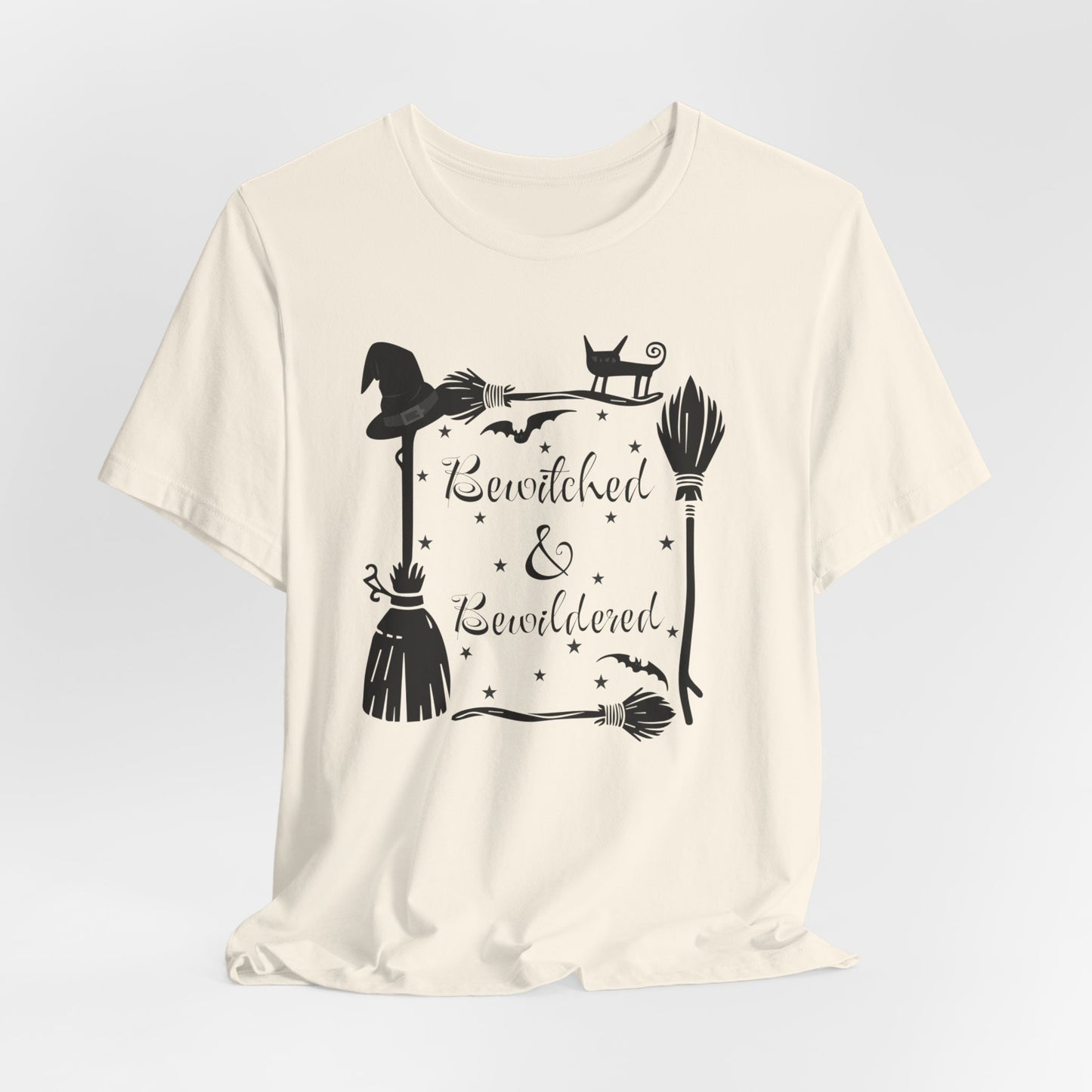 Bewitched and Bewildered Tshirt, Witch Halloween Tee, Spooky Witch Shirt, Hocus Pocus Shirt, Halloween Tshirt, Halloween Gift Witches Broom,
