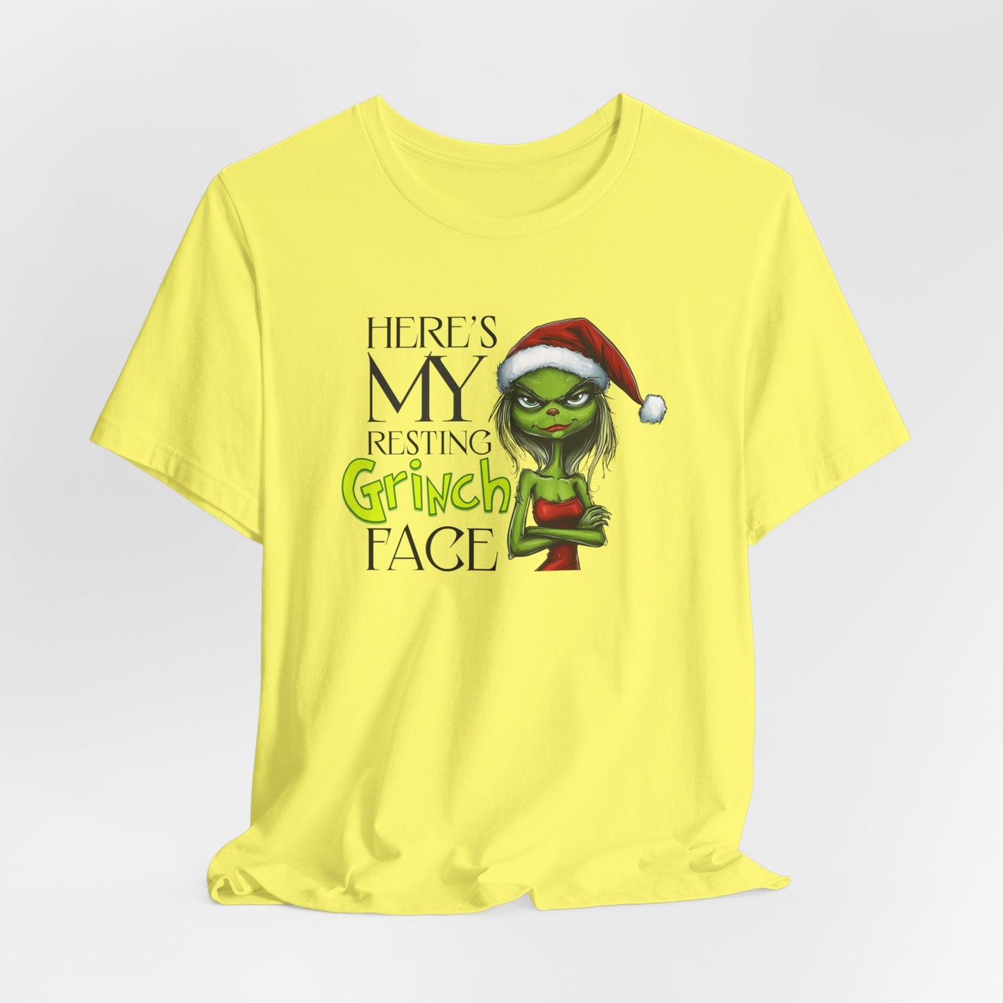 Here's my Resting Grinch Face T-Shirt, Christmas Tee, Grinch Christmas, Chistmas Season Shirt, Grinch Shirt, Grinch Christmas, Grinch Gift