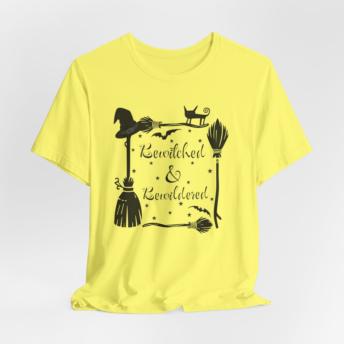 Bewitched and Bewildered Tshirt, Witch Halloween Tee, Spooky Witch Shirt, Hocus Pocus Shirt, Halloween Tshirt, Halloween Gift Witches Broom,
