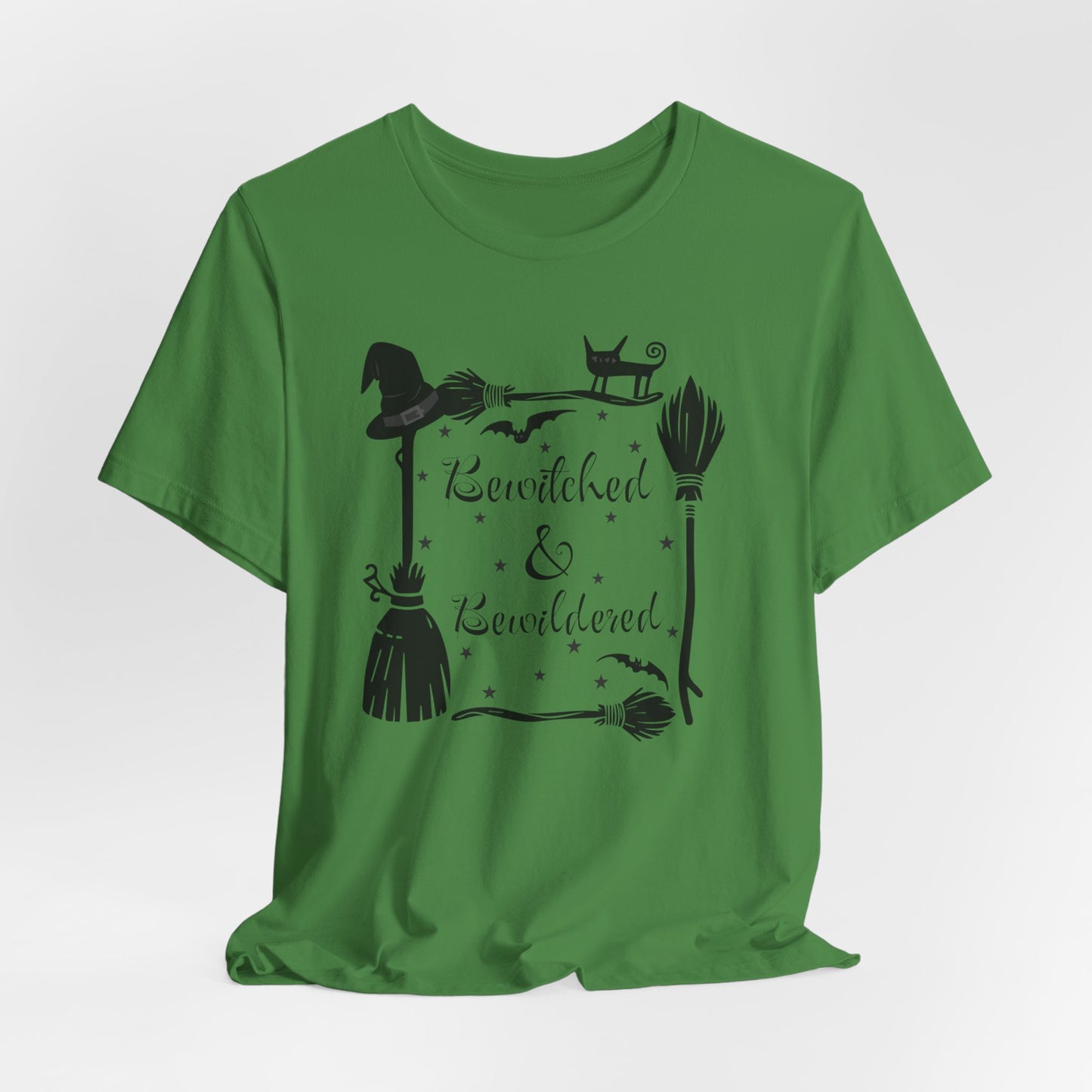 Bewitched and Bewildered Tshirt, Witch Halloween Tee, Spooky Witch Shirt, Hocus Pocus Shirt, Halloween Tshirt, Halloween Gift Witches Broom,