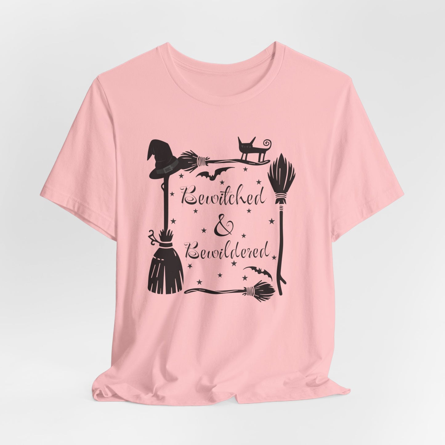 Bewitched and Bewildered Tshirt, Witch Halloween Tee, Spooky Witch Shirt, Hocus Pocus Shirt, Halloween Tshirt, Halloween Gift Witches Broom,