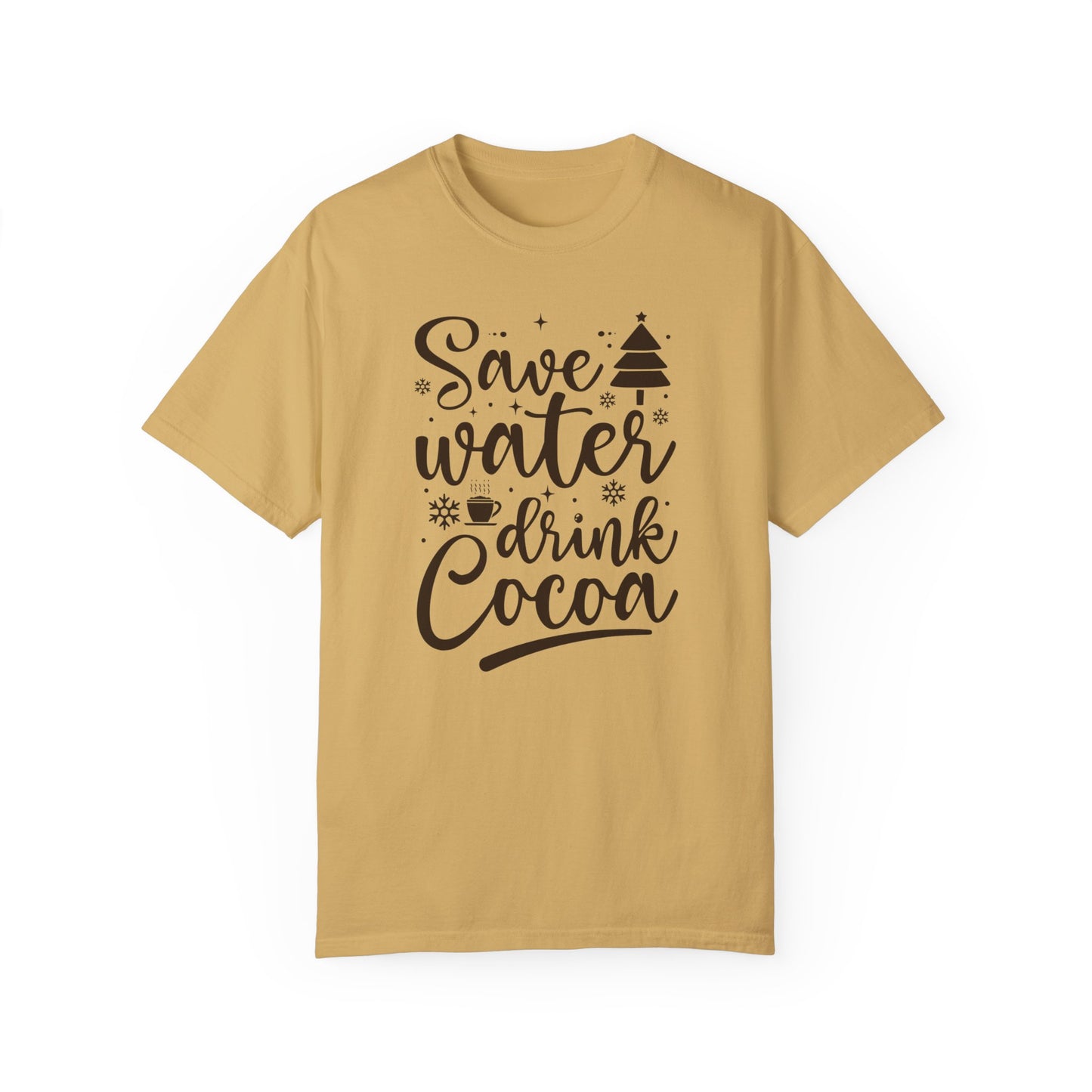 Save Water Drink Cocoa Shirt, Woman Snowflake Shirt, Christmas Gift Shirt, Merry Christmas Tee, Xmas Party Shirts, Cocoa Shirt, Holiday Gift