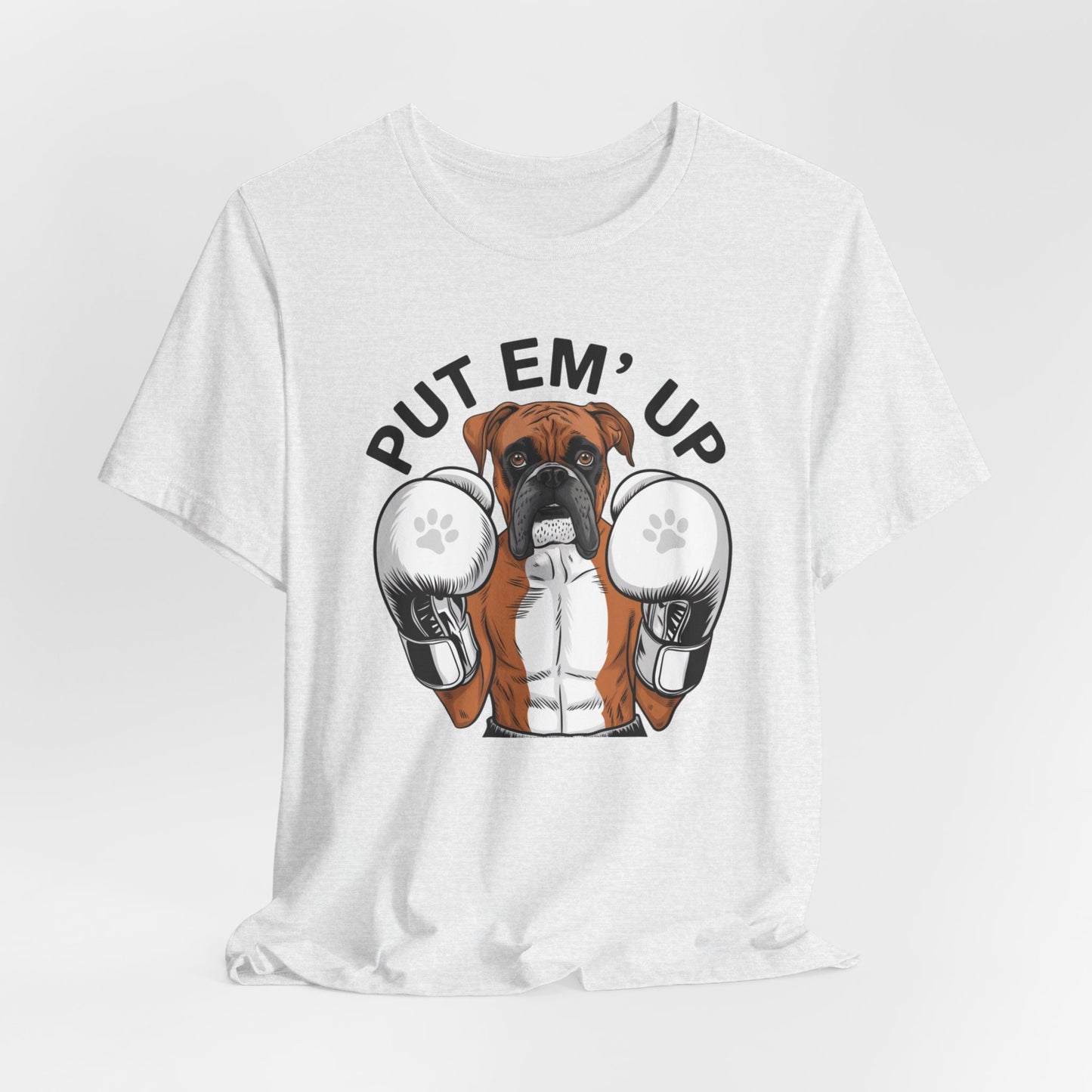 Boxer Dog Wearing Boxing Gloves, Boxer Mom Tee, Dog Lover, Boxer Shirt, Dog Mom Gift, Boxer Dog Boxing Unisex Tee