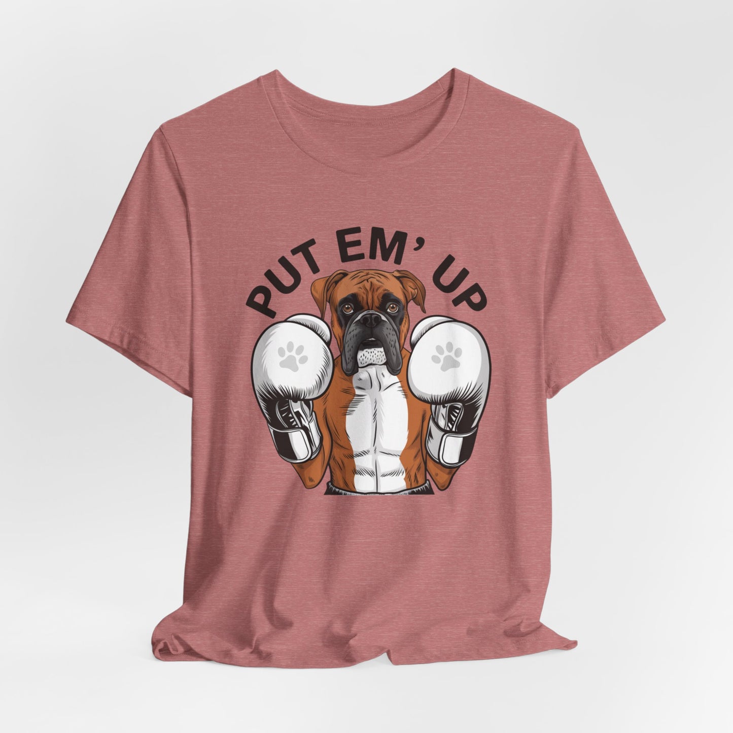 Boxer Dog Wearing Boxing Gloves, Boxer Mom Tee, Dog Lover, Boxer Shirt, Dog Mom Gift, Boxer Dog Boxing Unisex Tee