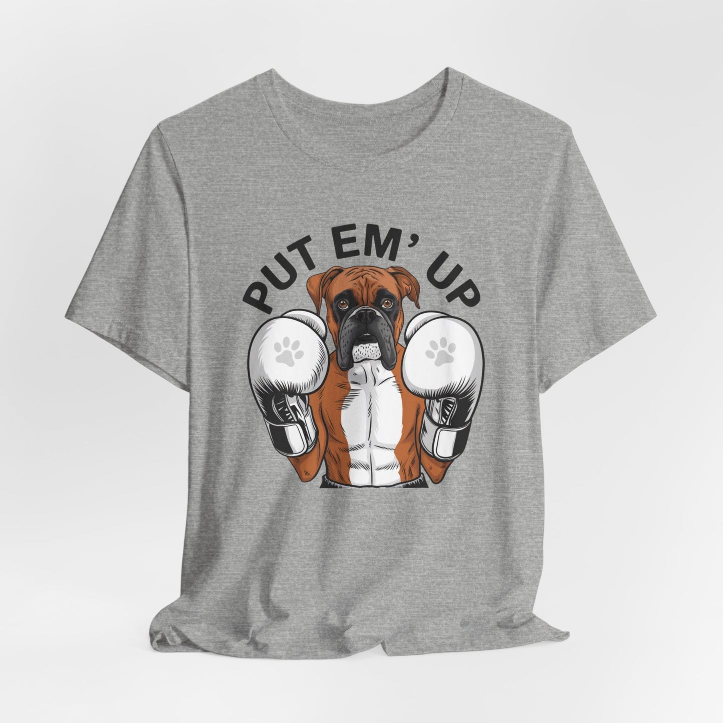 Boxer Dog Wearing Boxing Gloves, Boxer Mom Tee, Dog Lover, Boxer Shirt, Dog Mom Gift, Boxer Dog Boxing Unisex Tee
