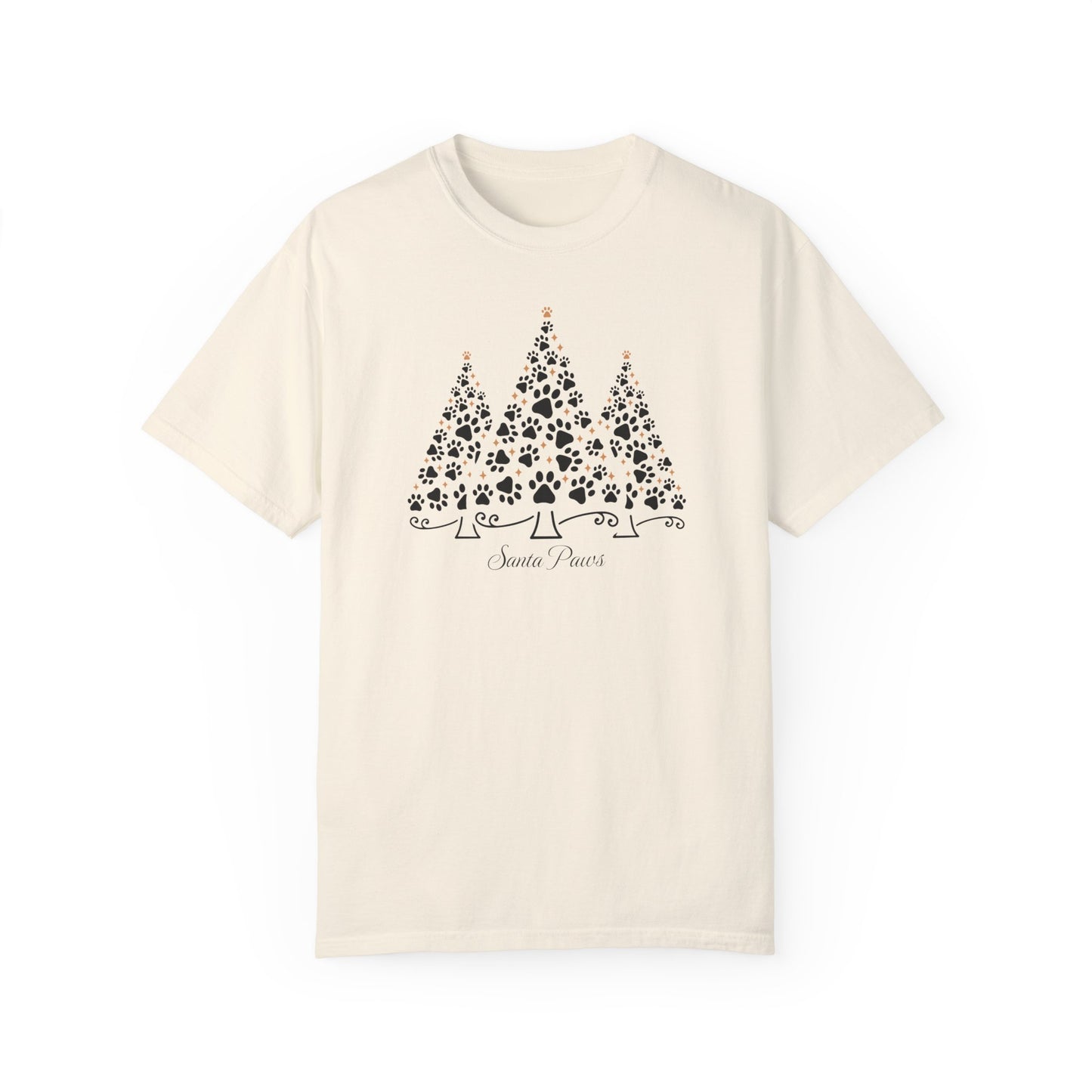 Christmas Santa Paws Shirt, Merry Christmas Tree Shirt, Xmas Party Shirts, Paw Print Christmas Tree Shirt, Dog Lover Shirt, Holiday Gift
