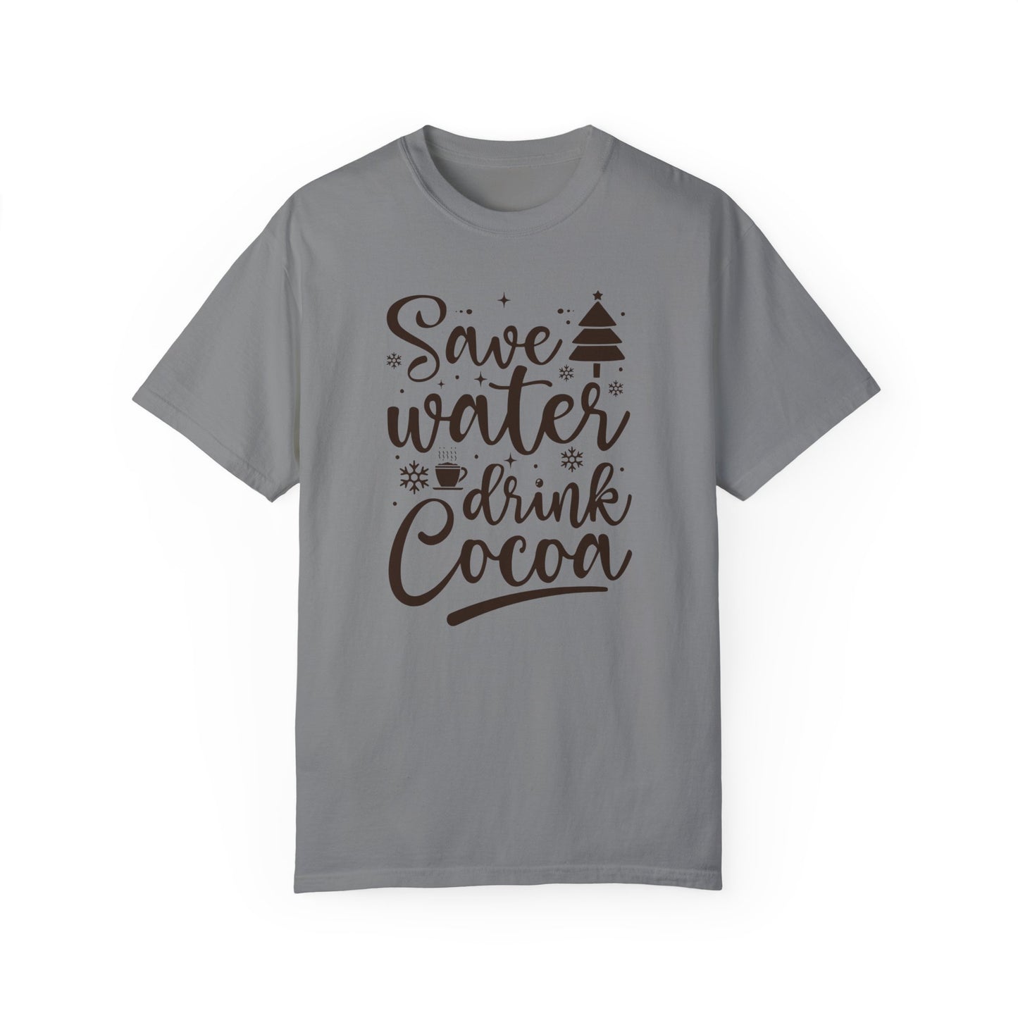 Save Water Drink Cocoa Shirt, Woman Snowflake Shirt, Christmas Gift Shirt, Merry Christmas Tee, Xmas Party Shirts, Cocoa Shirt, Holiday Gift