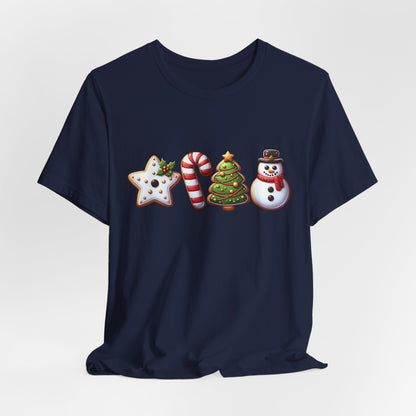 Christmas Cookies T-shirt, Christmas Shirt, Cute Holiday Tee, Womans Christmas Clothing, Santa's Little Helper Shirt, Festive Snowman Shirt