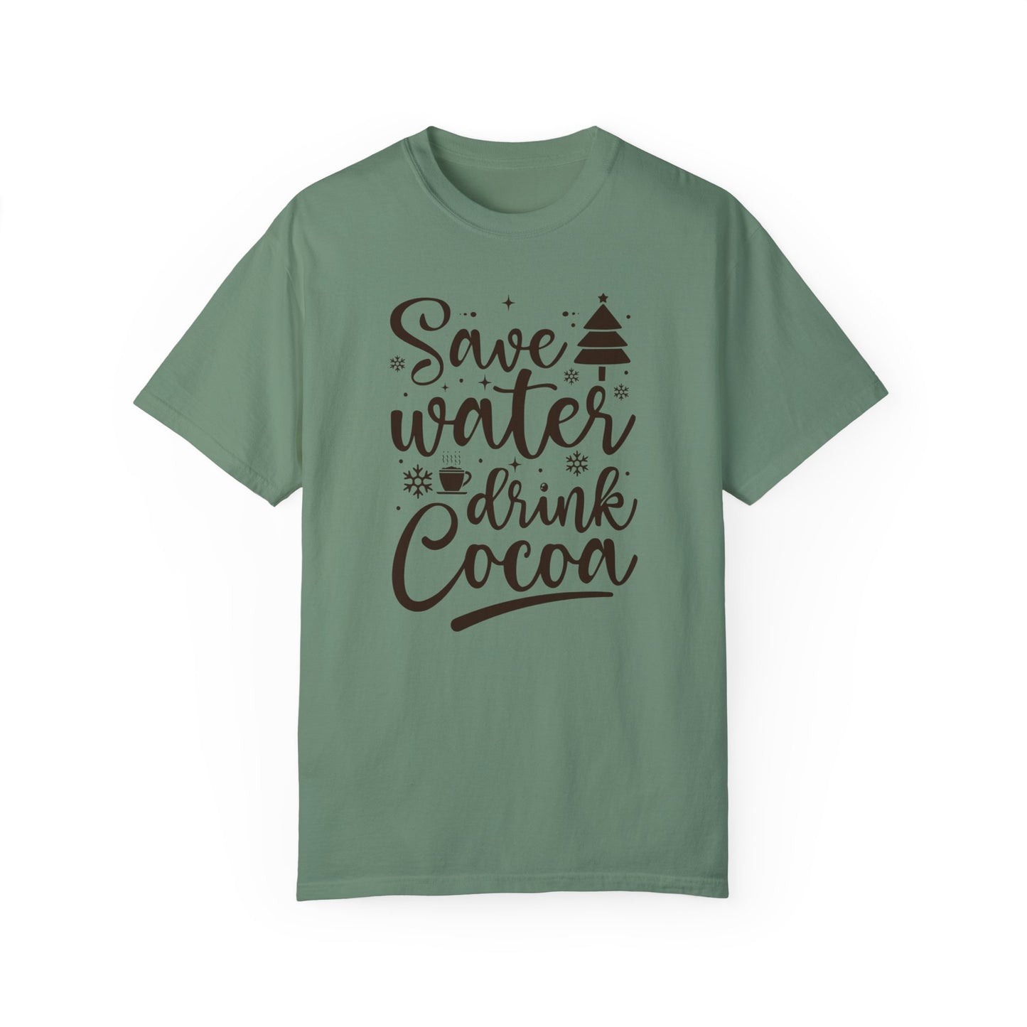 Save Water Drink Cocoa Shirt, Woman Snowflake Shirt, Christmas Gift Shirt, Merry Christmas Tee, Xmas Party Shirts, Cocoa Shirt, Holiday Gift