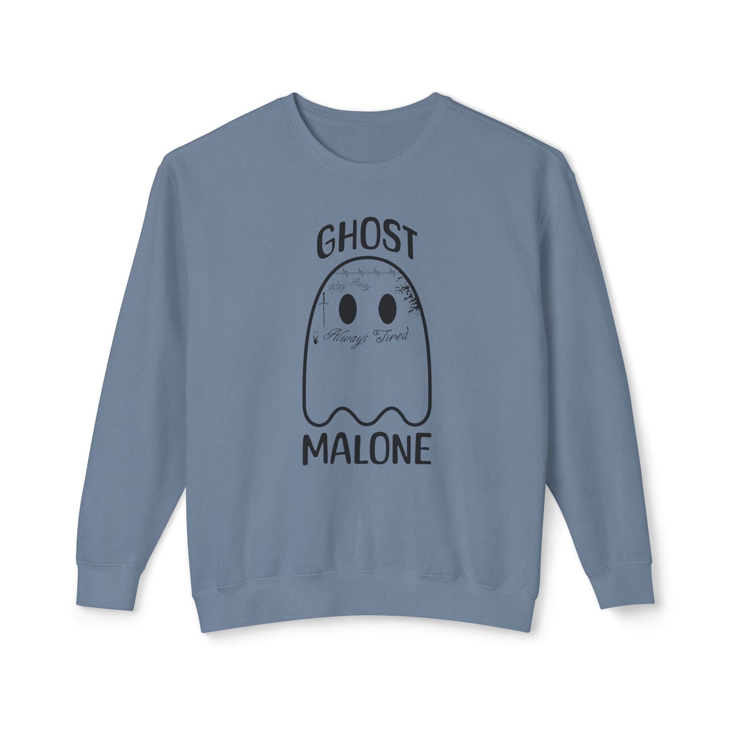 Ghost Malone Halloween Sweatshirt, Halloween Costume, Comfort Colors Sweatshirt, Cute Ghost Sweatshirt, Halloween Gift, Oversized Sweatshirt