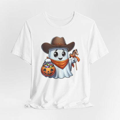 Ghost Cowboy Halloween Shirt, Funny Cowboy Shirt Gift, Spooky Season, Halloween Ghost Tee, Womans Oversized Shirt, Cowgirl Gift