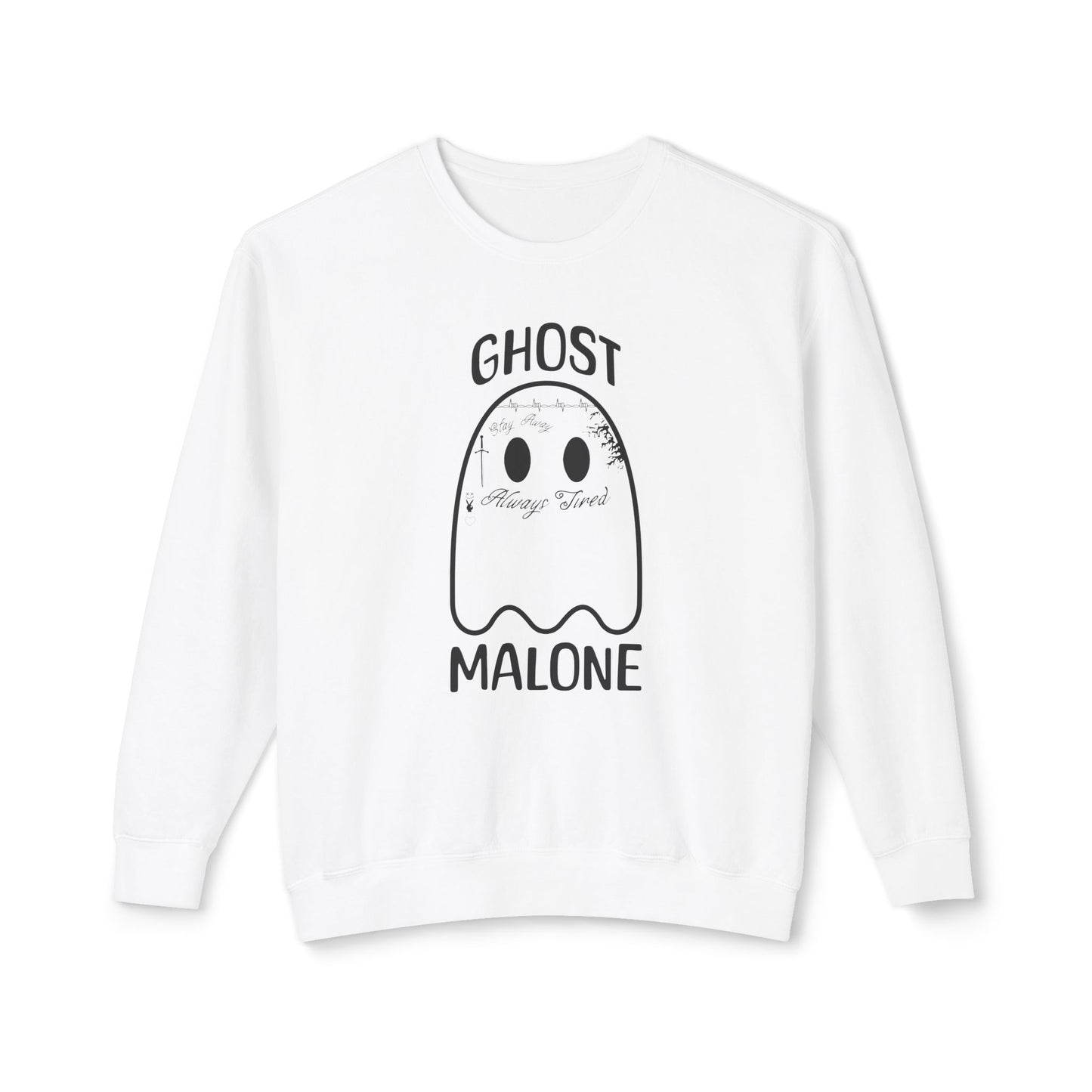 Ghost Malone Halloween Sweatshirt, Halloween Costume, Comfort Colors Sweatshirt, Cute Ghost Sweatshirt, Halloween Gift, Oversized Sweatshirt