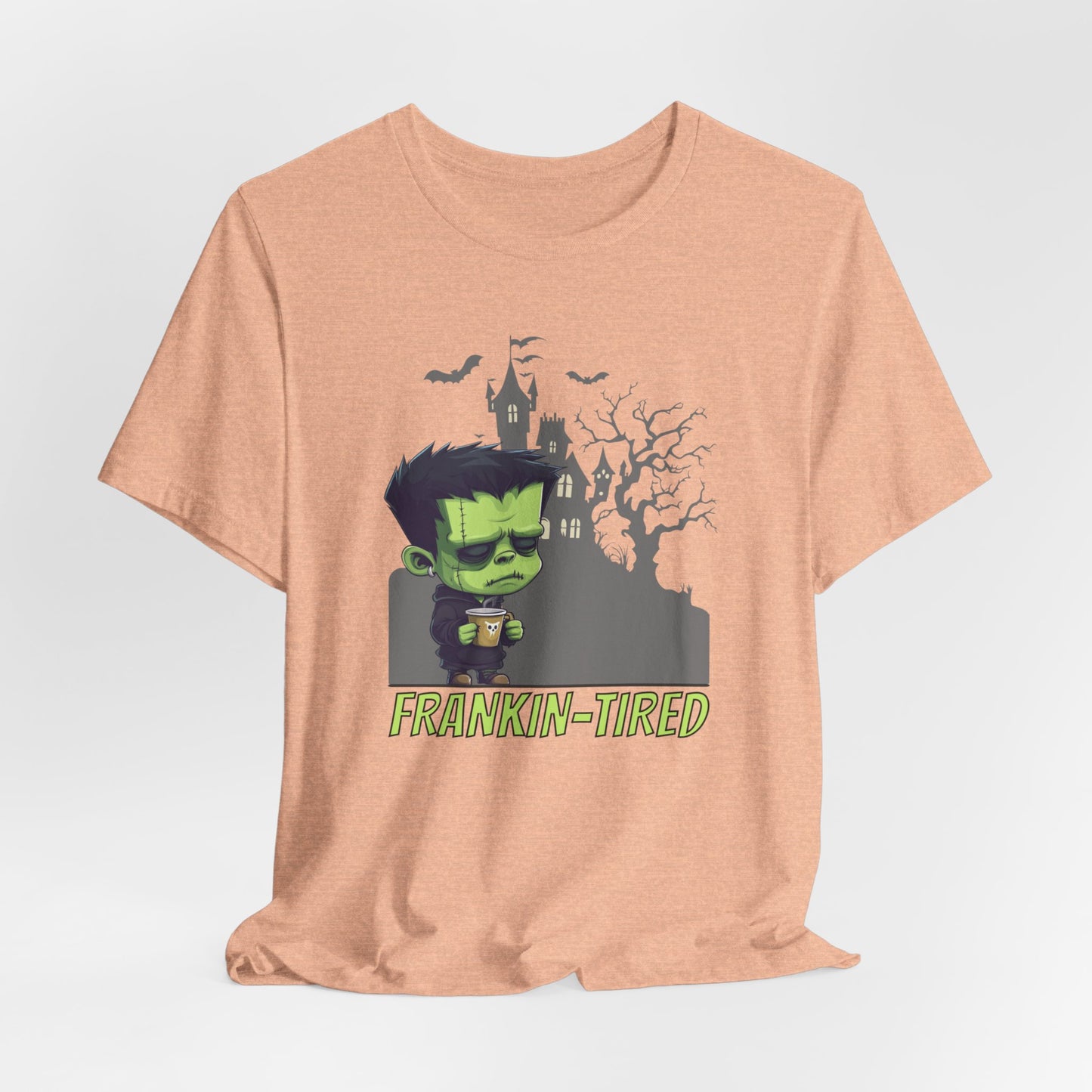 Frankin Tired Tshirt, Monster Halloween Tee, Monster Mash tshirt, Spooky Season Shirt, Retro Monster Tee, Halloween T-shirt, Halloween Gift