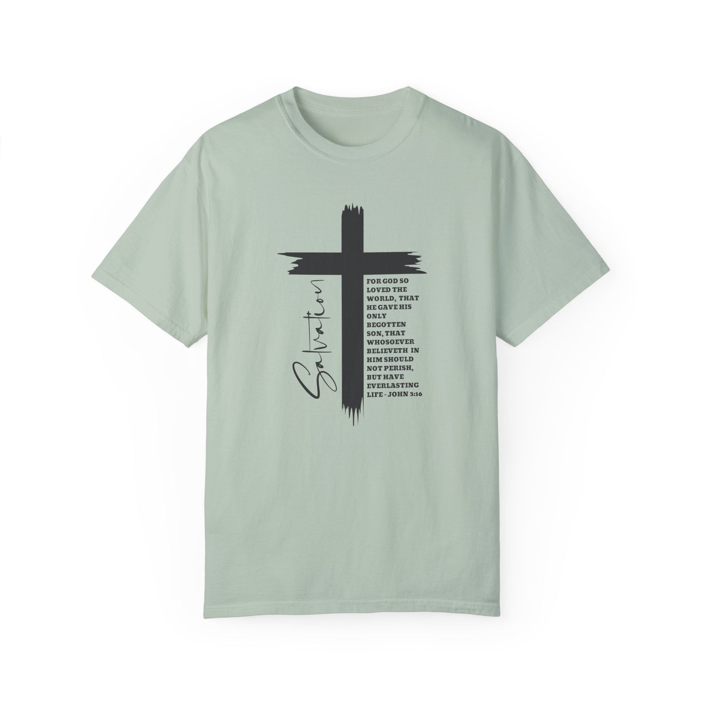 Comfort Color Salvation Shirt, Christian Apparel, Women Faith Shirt, John 3:16 Christian Shirt, Bible Verse Shirt, Jesus Shirt, Cross Shirt