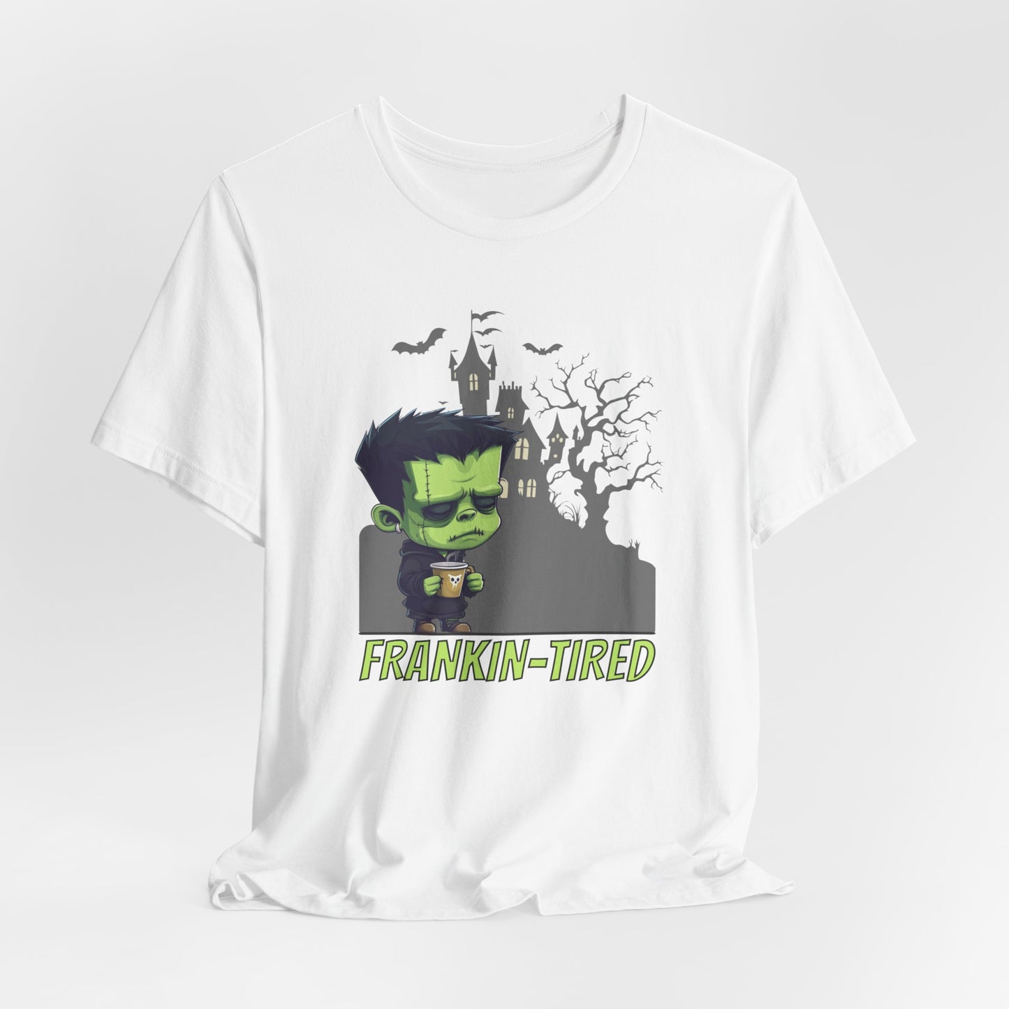 Frankin Tired Tshirt, Monster Halloween Tee, Monster Mash tshirt, Spooky Season Shirt, Retro Monster Tee, Halloween T-shirt, Halloween Gift