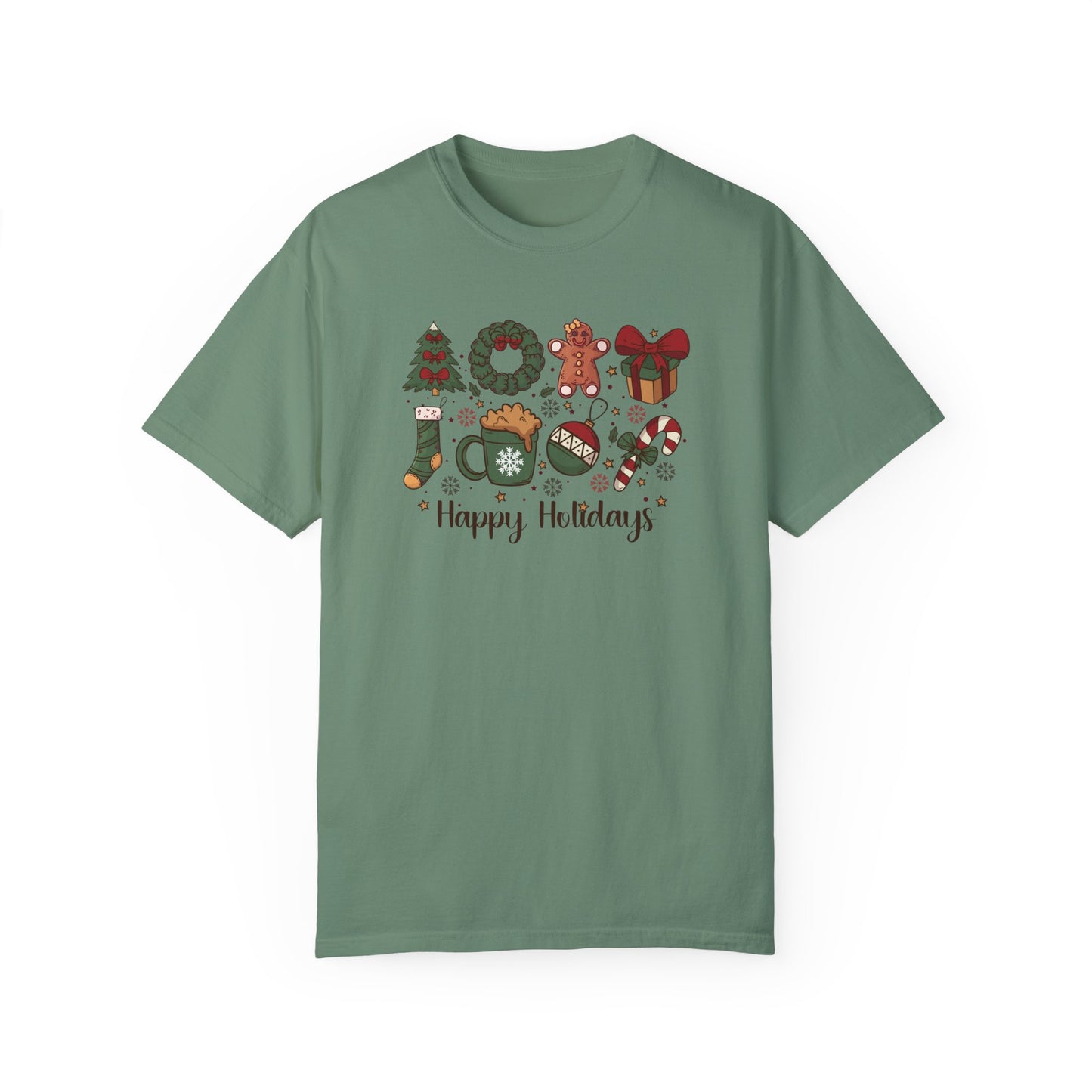 Happy Holidays Shirts, Christmas Tree Shirt, Gingerbread Man Candy Cane Shirt, Christmas Wreath Shirt, Festival Shirt, Merry Ornament Shirt