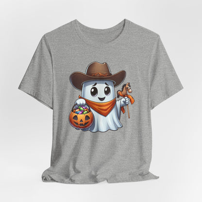 Ghost Cowboy Halloween Shirt, Funny Cowboy Shirt Gift, Spooky Season, Halloween Ghost Tee, Womans Oversized Shirt, Cowgirl Gift