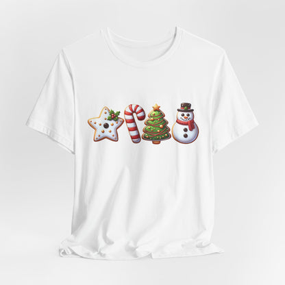 Christmas Cookies T-shirt, Christmas Shirt, Cute Holiday Tee, Womans Christmas Clothing, Santa's Little Helper Shirt, Festive Snowman Shirt