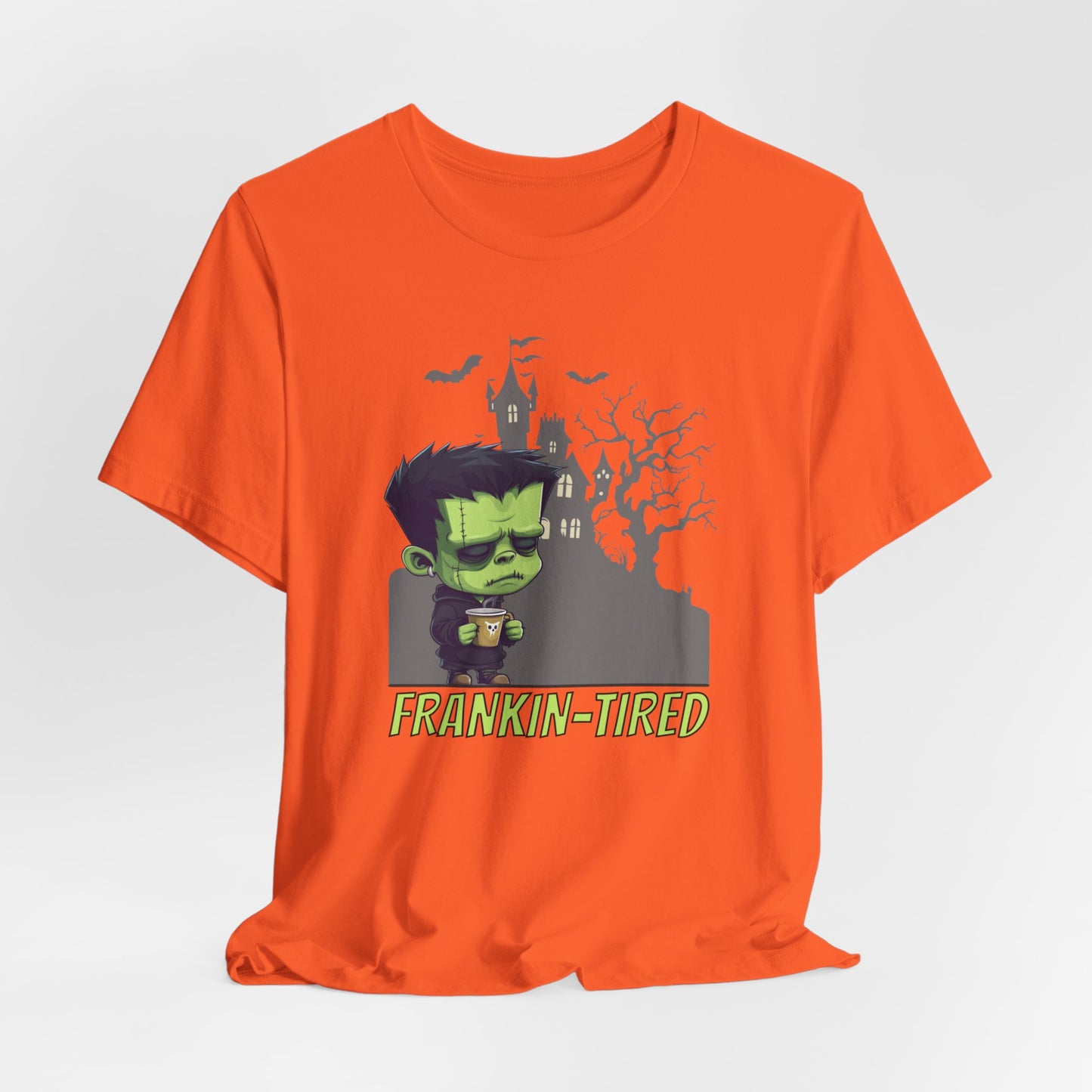 Frankin Tired Tshirt, Monster Halloween Tee, Monster Mash tshirt, Spooky Season Shirt, Retro Monster Tee, Halloween T-shirt, Halloween Gift