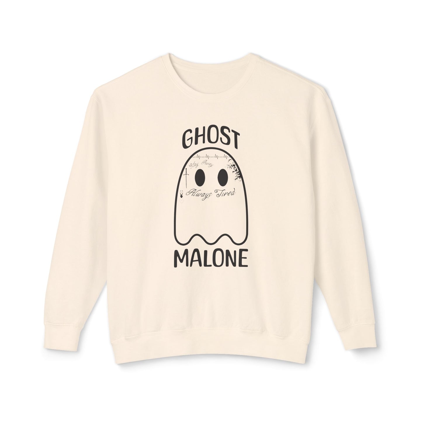 Ghost Malone Halloween Sweatshirt, Halloween Costume, Comfort Colors Sweatshirt, Cute Ghost Sweatshirt, Halloween Gift, Oversized Sweatshirt