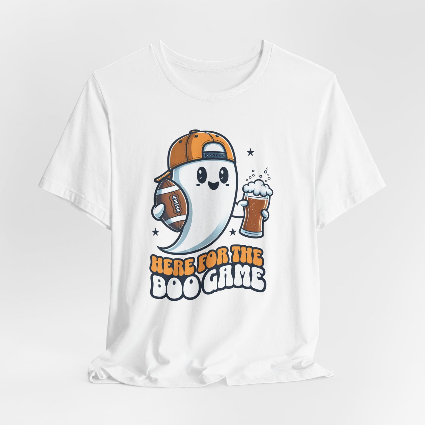 Here For The Boo Game Shirt, Unisex Shirt, Cute Halloween Ghost Shirt, Trick or Treat Shirt, Spooky Season Gift, Football Lovers Gift