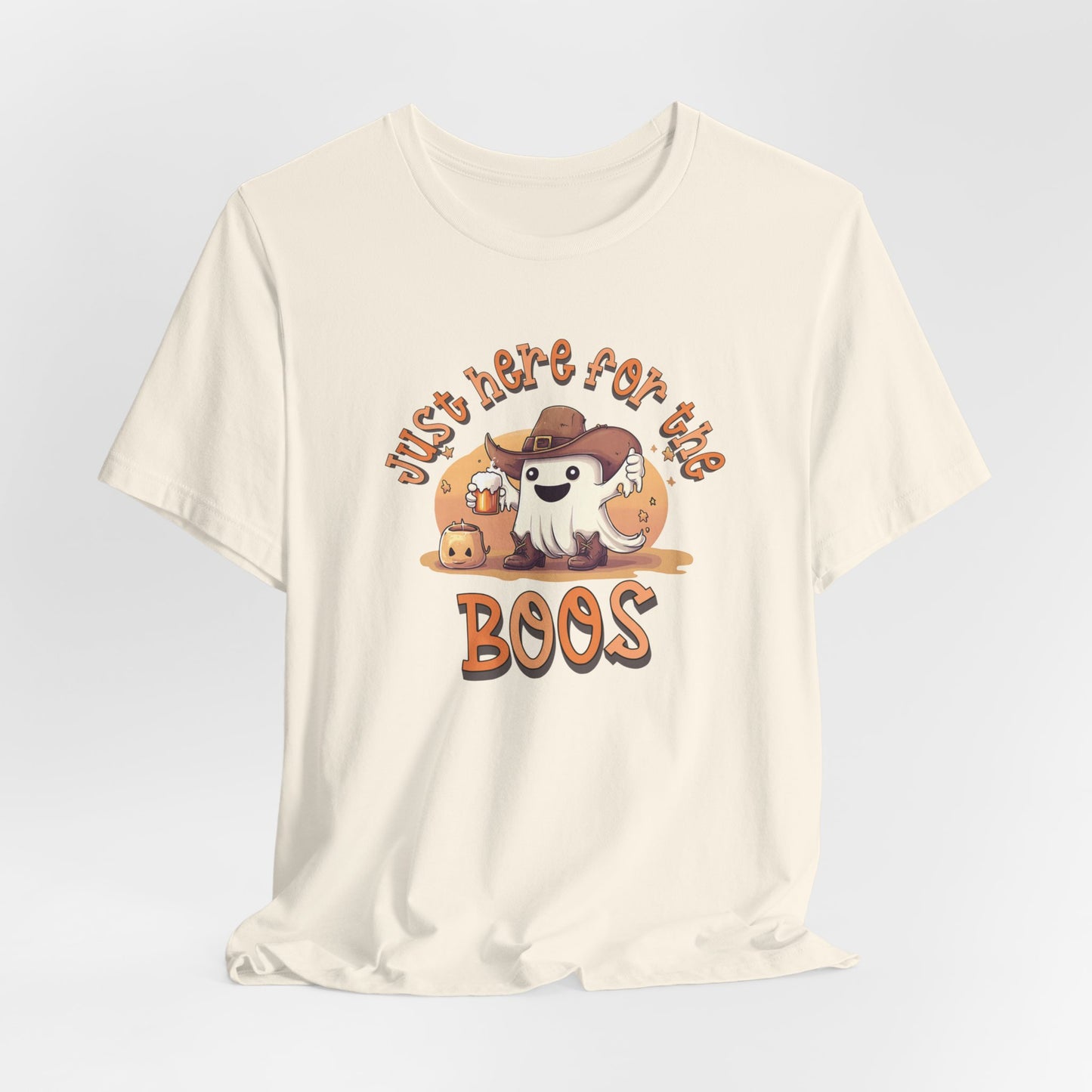 Just here for the Boos T-Shirt, Halloween Ghost Tshirt, Spooky Season Tee, Spooky Ghost Tee, Spooky Vibes Shirt, Halloween Gifts, Cowboy Tee