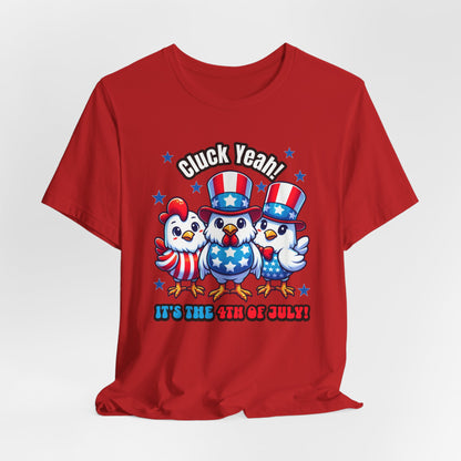 Cluck Yeah! 4th of July Shirt, Patriotic Funny Fourth Chicken Shirt, Fourth of July Shirt, American Flag Tee, USA Independence Tee, US Shirt