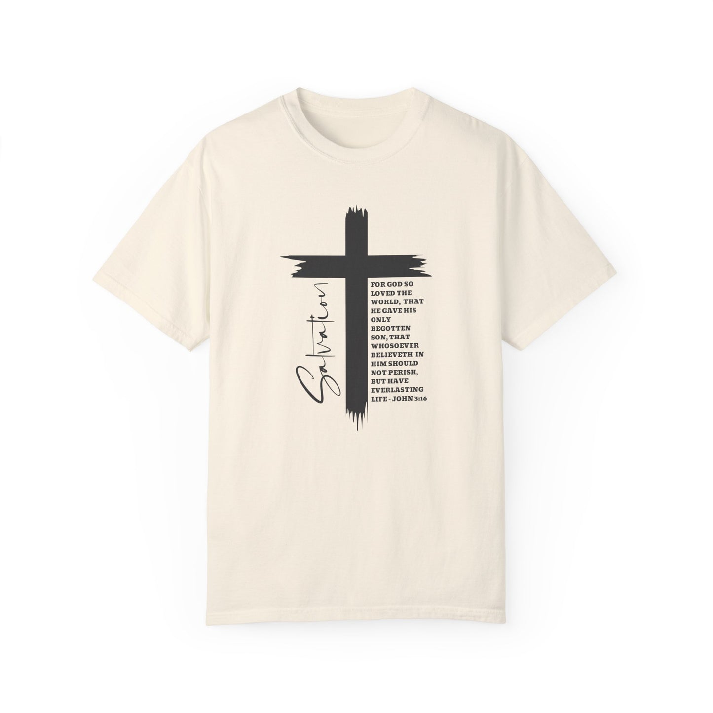 Comfort Color Salvation Shirt, Christian Apparel, Women Faith Shirt, John 3:16 Christian Shirt, Bible Verse Shirt, Jesus Shirt, Cross Shirt