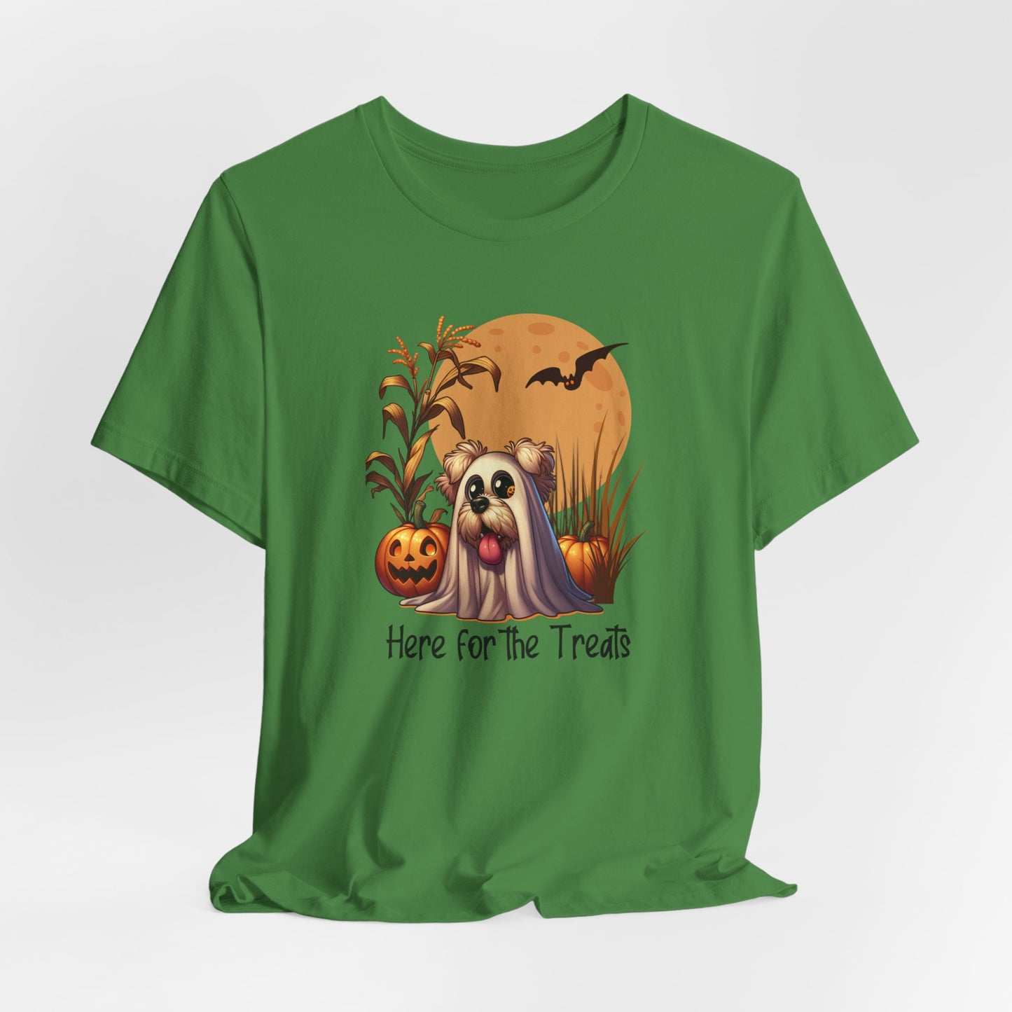 Just Here For The Treats Halloween T-Shirt, Funny Halloween Dog, Spooky Shirt, Ghost Dog, Ghost Shirt, Halloween T-shirt, Halloween Gift