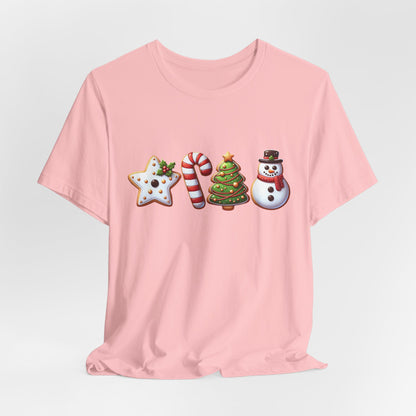 Christmas Cookies T-shirt, Christmas Shirt, Cute Holiday Tee, Womans Christmas Clothing, Santa's Little Helper Shirt, Festive Snowman Shirt