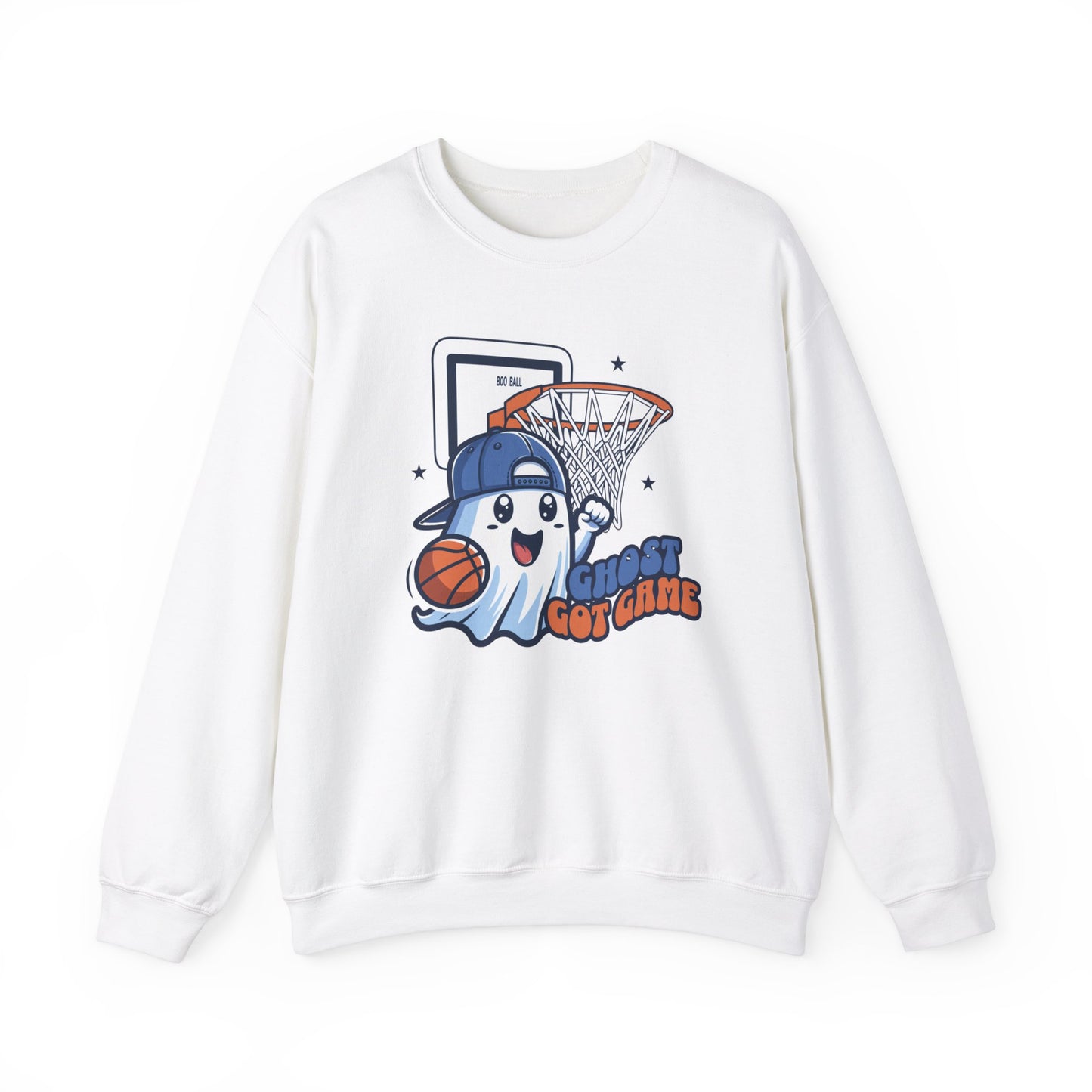 Ghost Got Game Halloween Sweatshirt, Funny Basketball Shirt Gift, Spooky Season, Halloween Ghost Sweatshirt, Womans Oversized Shirt