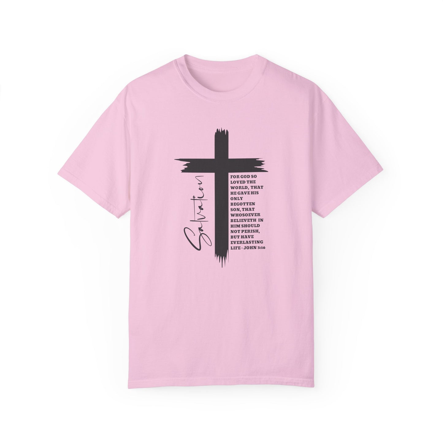 Comfort Color Salvation Shirt, Christian Apparel, Women Faith Shirt, John 3:16 Christian Shirt, Bible Verse Shirt, Jesus Shirt, Cross Shirt