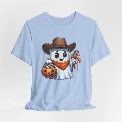 Ghost Cowboy Halloween Shirt, Funny Cowboy Shirt Gift, Spooky Season, Halloween Ghost Tee, Womans Oversized Shirt, Cowgirl Gift