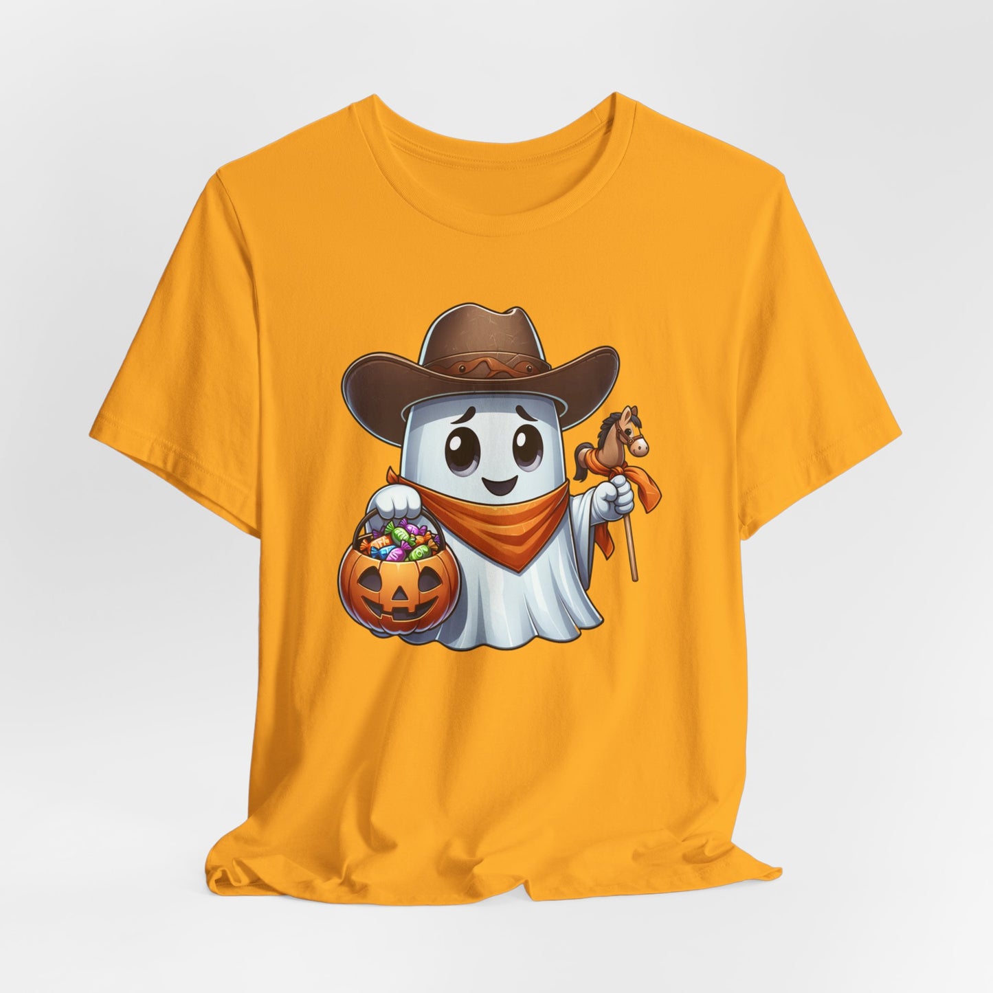 Ghost Cowboy Halloween Shirt, Funny Cowboy Shirt Gift, Spooky Season, Halloween Ghost Tee, Womans Oversized Shirt, Cowgirl Gift