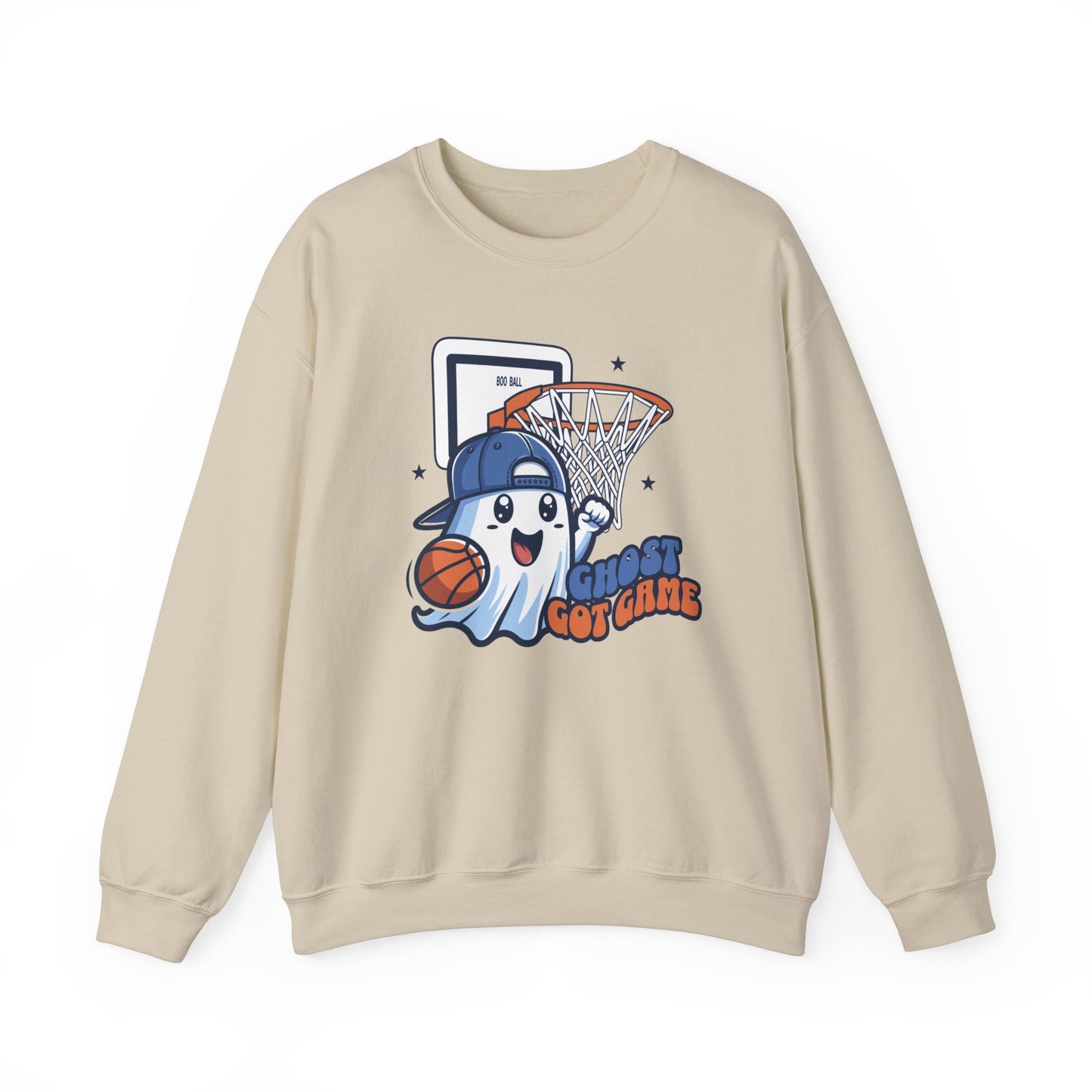 Ghost Got Game Halloween Sweatshirt, Funny Basketball Shirt Gift, Spooky Season, Halloween Ghost Sweatshirt, Womans Oversized Shirt