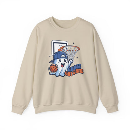 Ghost Got Game Halloween Sweatshirt, Funny Basketball Shirt Gift, Spooky Season, Halloween Ghost Sweatshirt, Womans Oversized Shirt