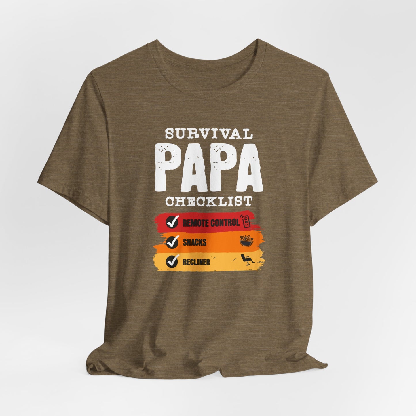 Papa Survival Checklist, Papa Shirt, Dad T-shirt, Grandpa Shirt, Gift For Dad, Best Dad Shirt, Gift For Papa, Father Day Shirt, Papa Gift