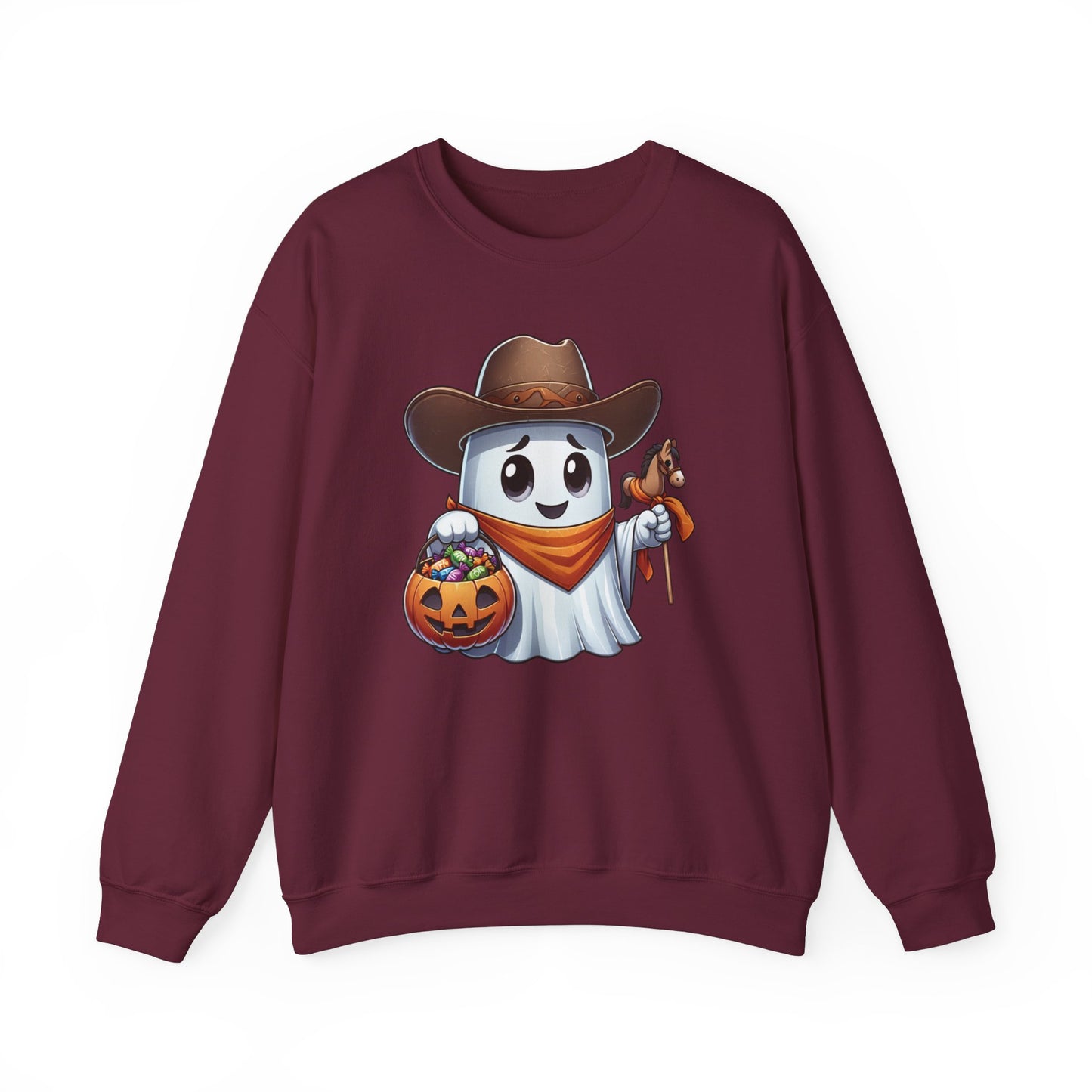 Ghost Cowboy Halloween Sweatshirt, Funny Cowboy Shirt Gift, Spooky Season, Halloween Ghost Sweatshirt, Womans Oversized Shirt, Cowgirl Gift