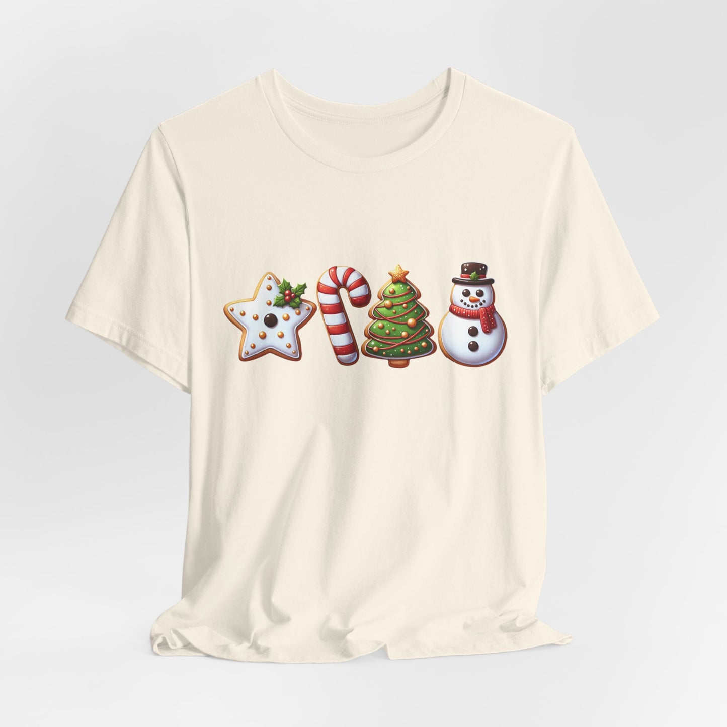 Christmas Cookies T-shirt, Christmas Shirt, Cute Holiday Tee, Womans Christmas Clothing, Santa's Little Helper Shirt, Festive Snowman Shirt