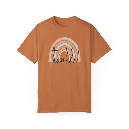 Thankful Comfort Colors® Shirt, Thanksgiving Day Shirt, Thankful Rainbow Tee, Fall Shirt for Women, Retro Fall Tee, Autumn Gratefulness Gift