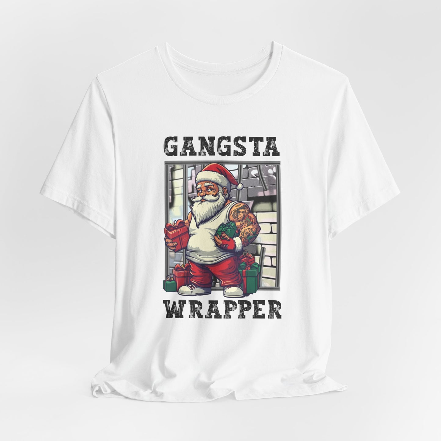 Gangster Wrapper T-Shirt,  Christmas Tee, Funny Christmas, Chistmas Season Shirt, Gangster Tee, Xmas Shirt, Christmas Gift, Gift for him her