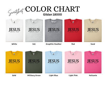 Jesus Loves You Sweatshirt, Jesus Sweatshirt, Bible Verse Sweatshirt, Christian Faith Sweatshirt, Man Woman Pullover Tops, Faith Sweatshirt