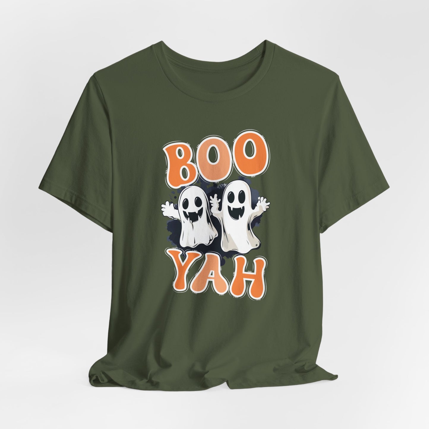 BOO YAH Ghost Tshirt, Ghost Halloween Tee, Spooky Ghost Shirt, Spooky Season shirt, Ghost Shirt, Halloween T-shirt, Halloween Gift, Boo Yah