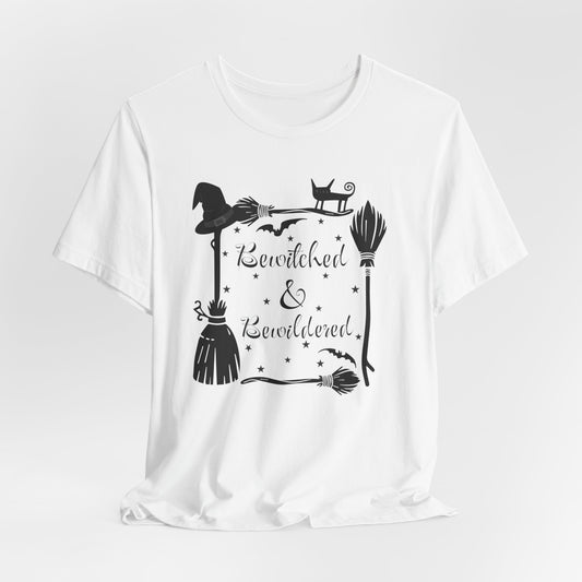 Bewitched and Bewildered Tshirt, Witch Halloween Tee, Spooky Witch Shirt, Hocus Pocus Shirt, Halloween Tshirt, Halloween Gift Witches Broom,