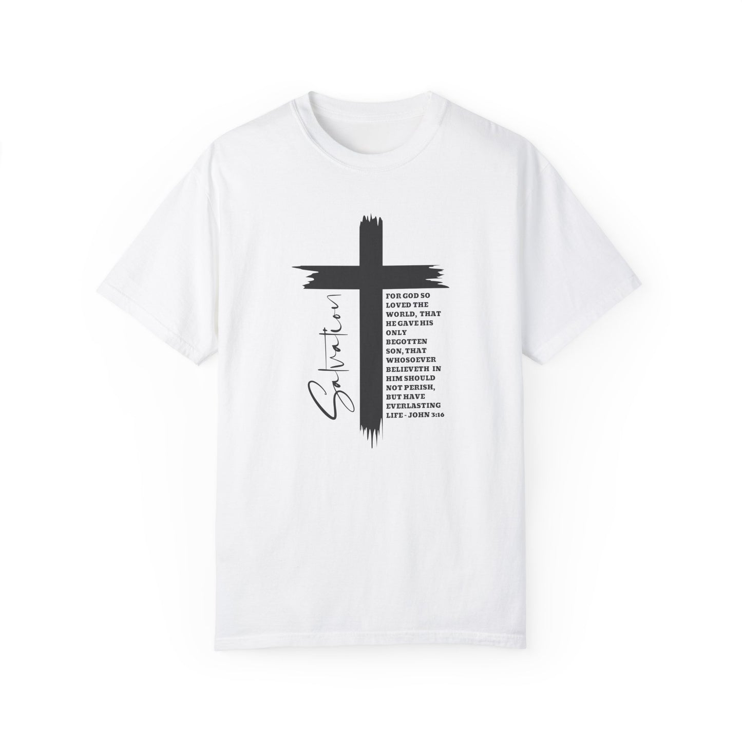 Comfort Color Salvation Shirt, Christian Apparel, Women Faith Shirt, John 3:16 Christian Shirt, Bible Verse Shirt, Jesus Shirt, Cross Shirt