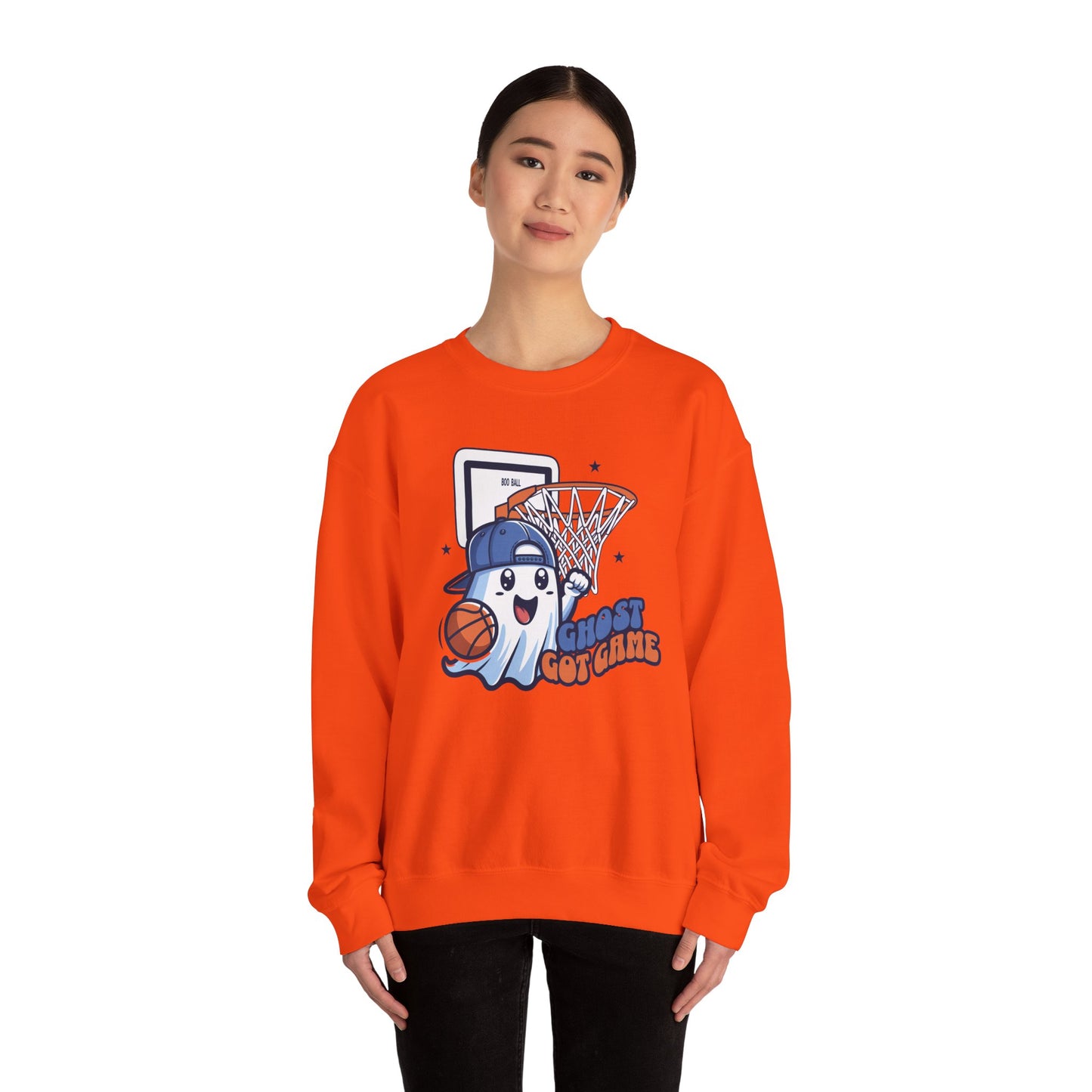 Ghost Got Game Halloween Sweatshirt, Funny Basketball Shirt Gift, Spooky Season, Halloween Ghost Sweatshirt, Womans Oversized Shirt