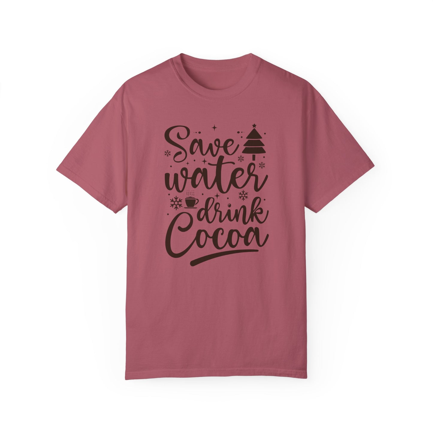 Save Water Drink Cocoa Shirt, Woman Snowflake Shirt, Christmas Gift Shirt, Merry Christmas Tee, Xmas Party Shirts, Cocoa Shirt, Holiday Gift